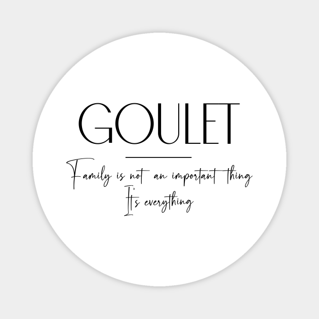 Goulet Family, Goulet Name, Goulet Middle Name Middle Name